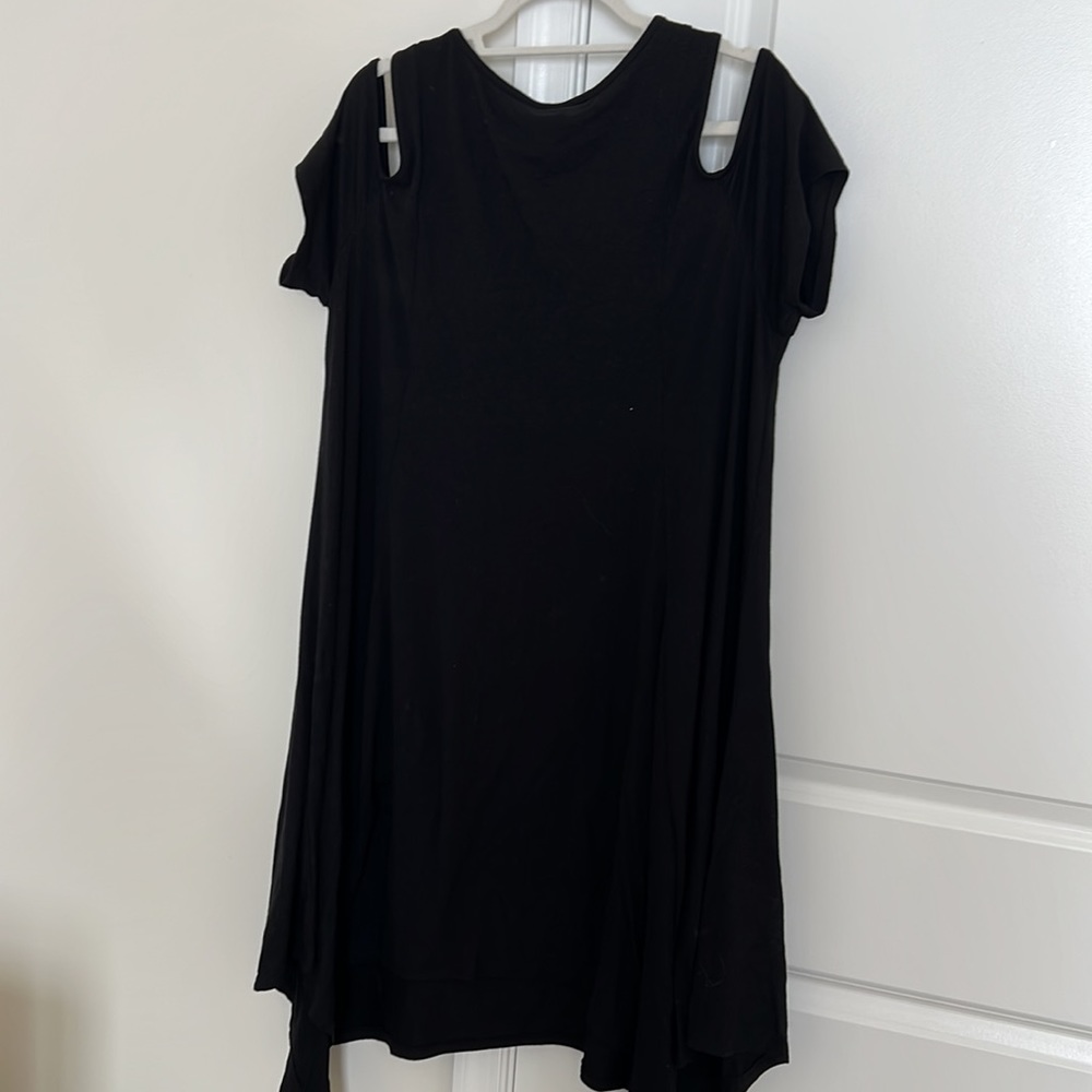 Torrid cold shoulder knit dress with crisscross neck detail - Picture 3 of 4